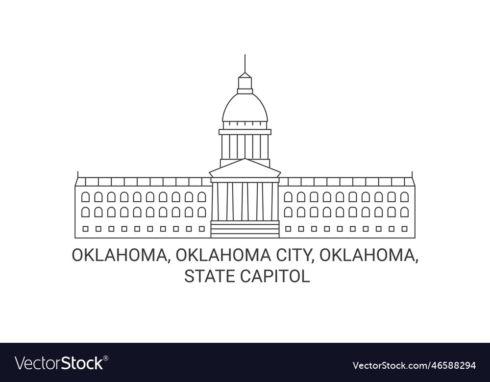 United states oklahoma city Royalty Free Vector Image