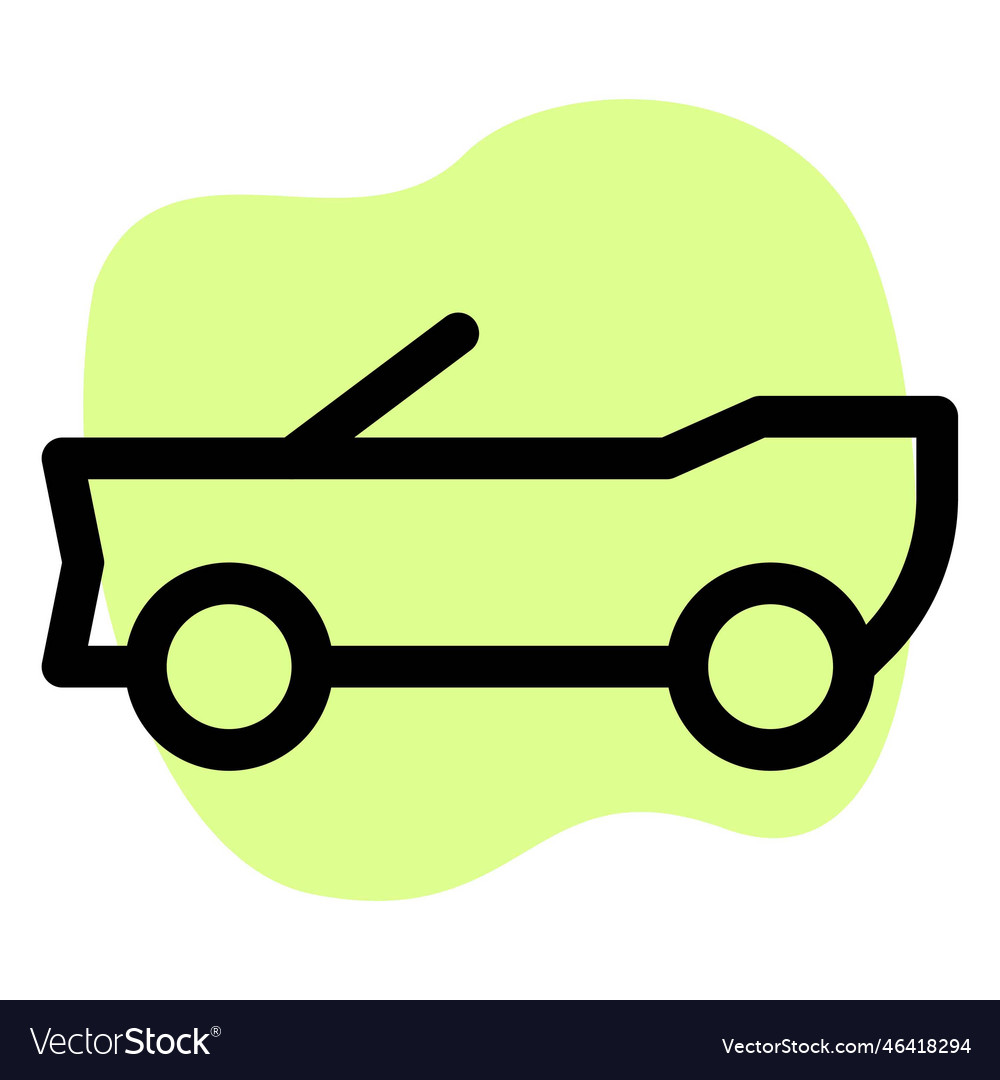 Vehicle with a removable roof convertible car Vector Image
