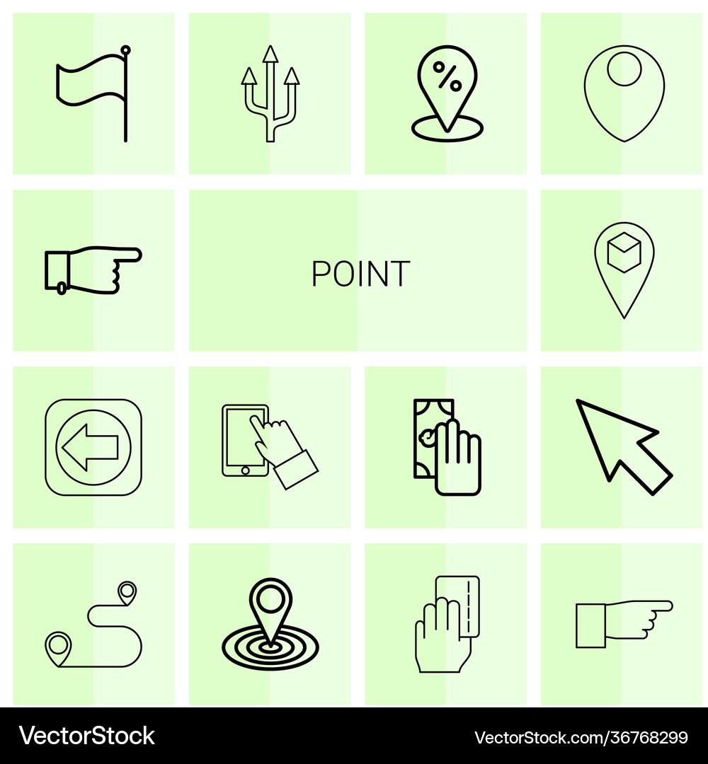 14 point icons Royalty Free Vector Image - VectorStock