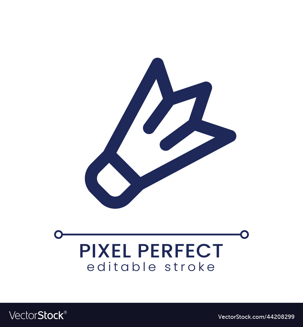 Badminton pixel perfect linear ui icon