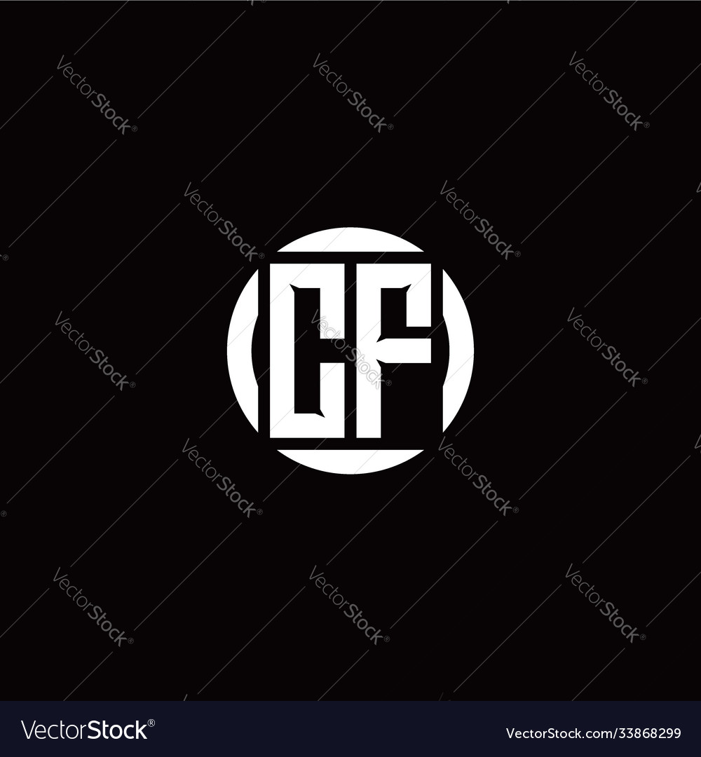 C f initial logo modern isolated with circle