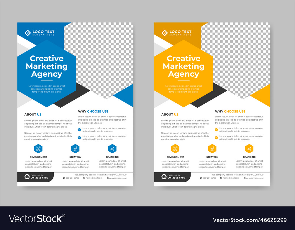 Creative narketing agency flyer template Vector Image