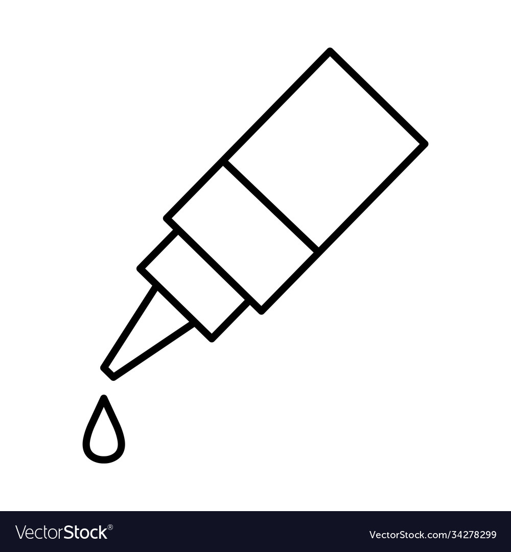 Dropper with drop line style icon design