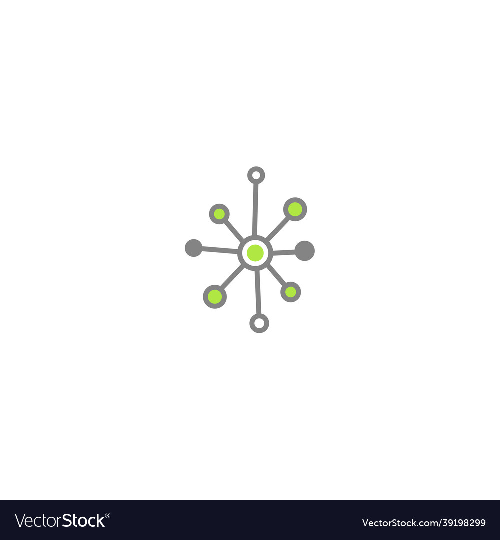Hub network connection line icon isolated vector image Hub network connection line icon isolated