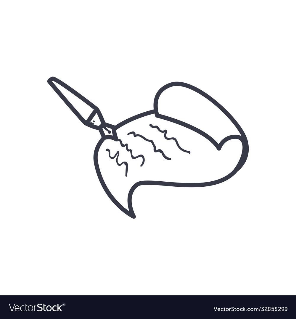 Pen and document line style icon design