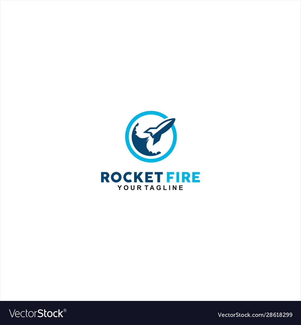 Simple rocket logo template design icon