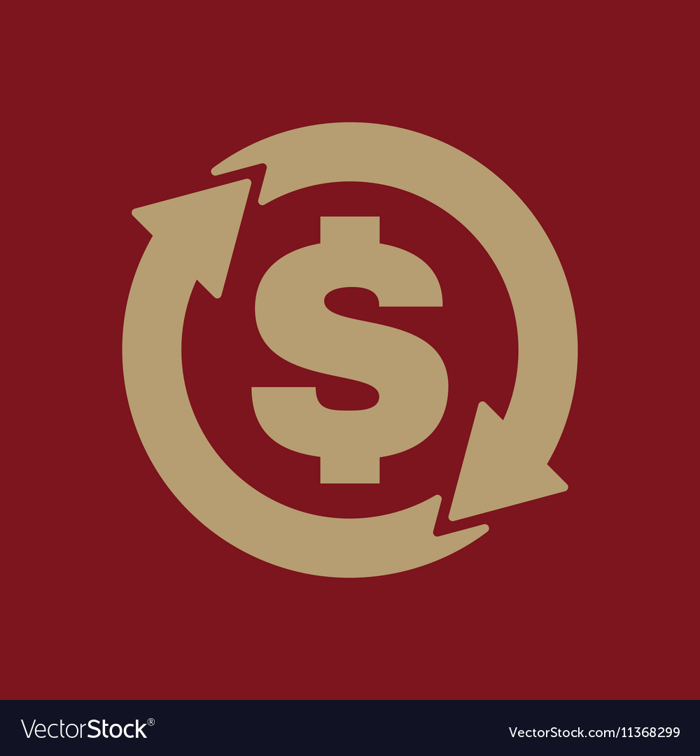 The Currency Exchange Dollar Icon Cash And Money Vector Image
