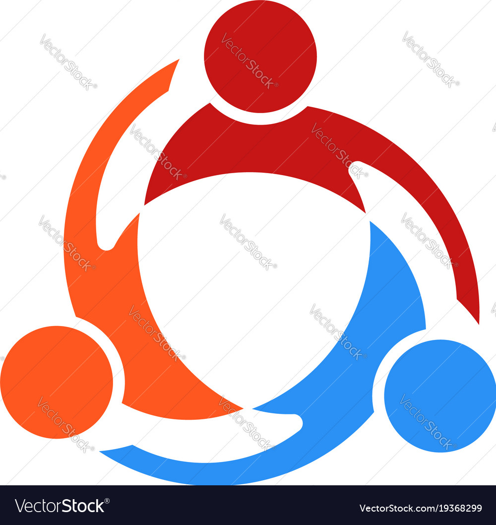 three people swirl logo royalty free vector image