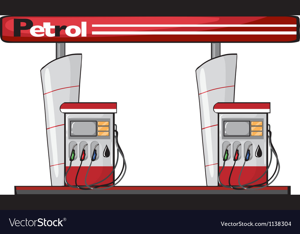 A petrol station Royalty Free Vector Image - VectorStock