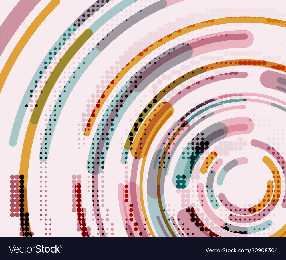 Circular lines circles geometric abstract vector image Circular lines circles geometric abstract