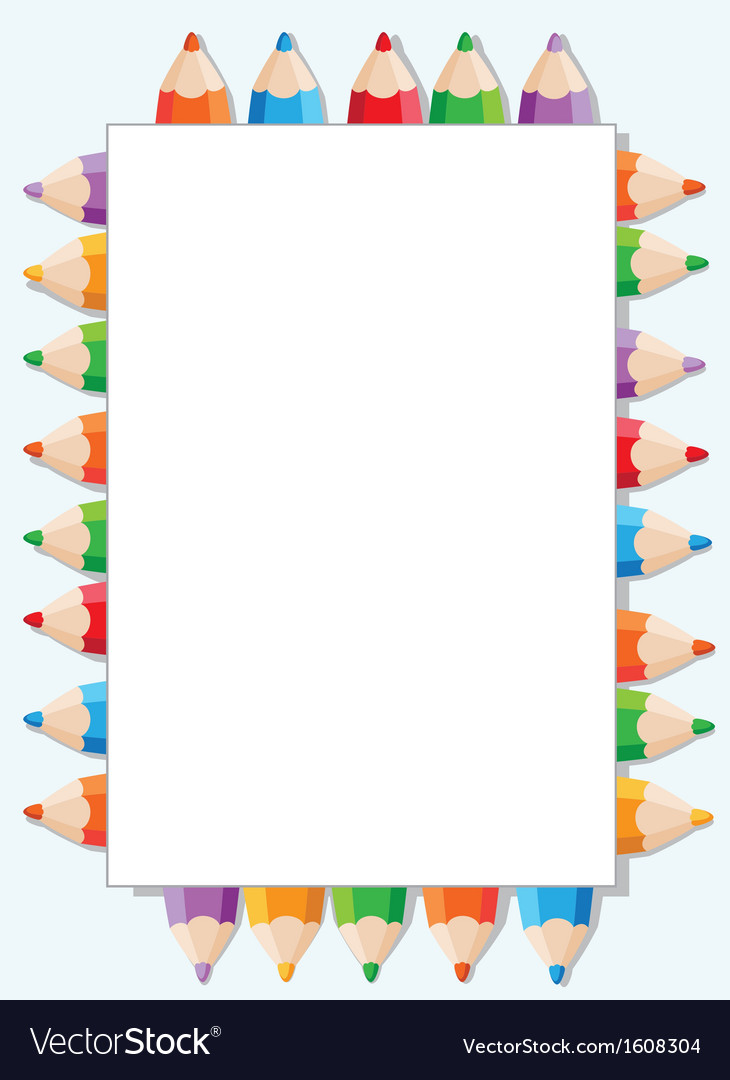 Color pencils and paper Royalty Free Vector Image