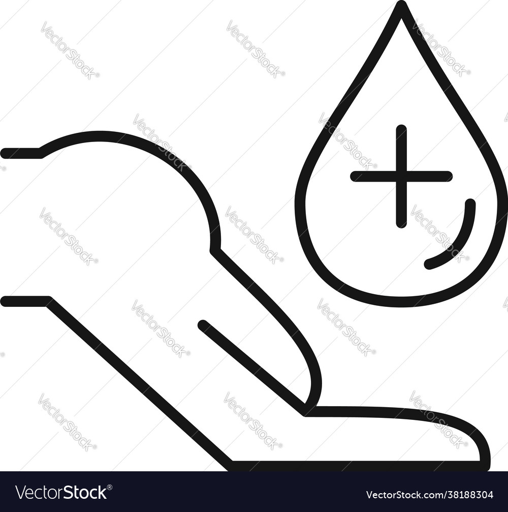 Deep hydration skin icon outline style Royalty Free Vector