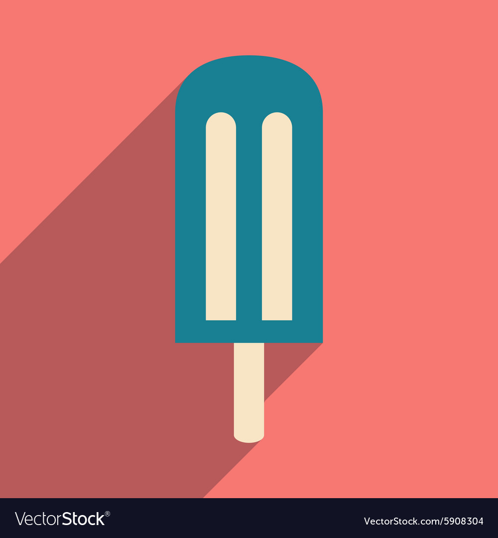 Flat with shadow icon and mobile application ice