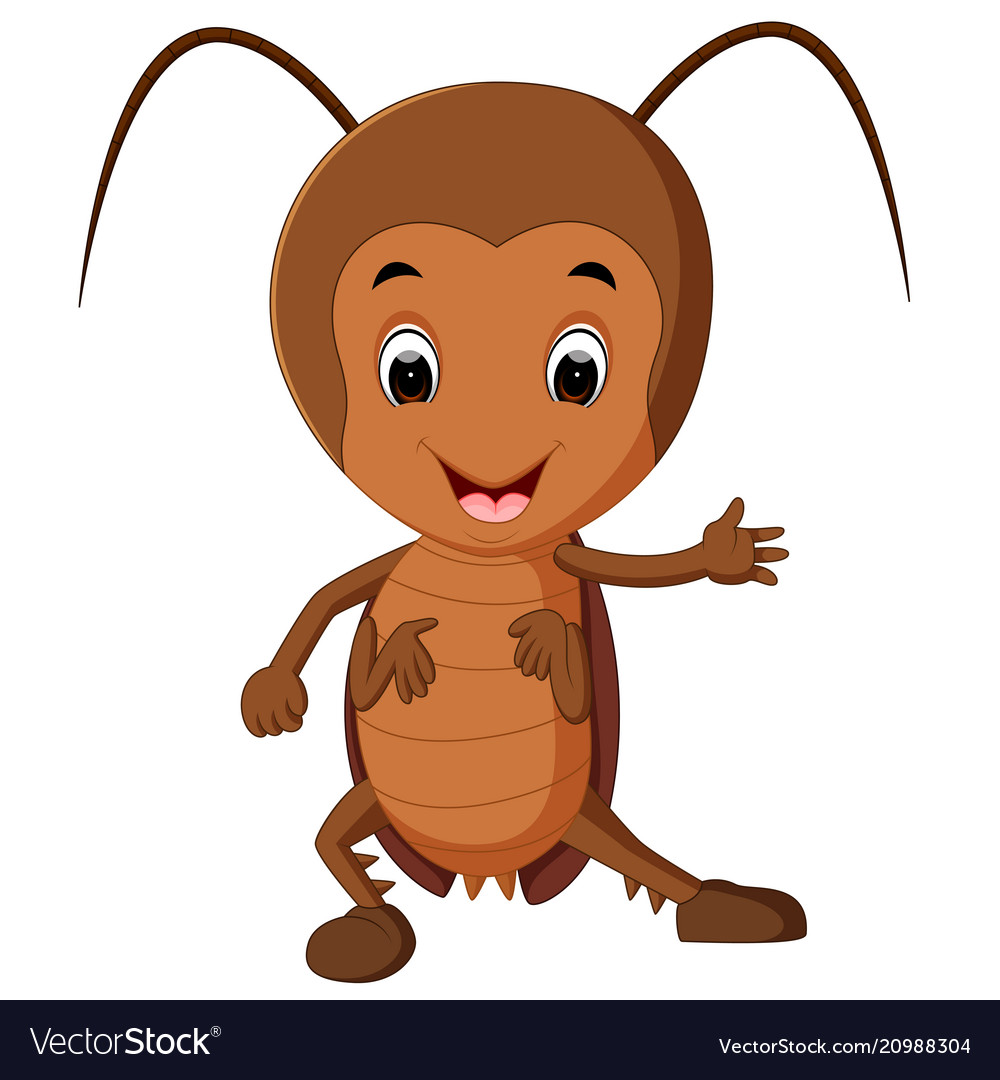 Funny cockroach good posing Royalty Free Vector Image