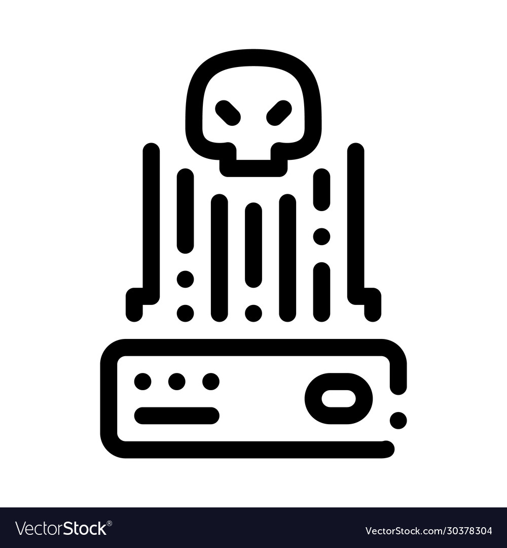 Hacker control icon outline vector image Hacker control icon outline