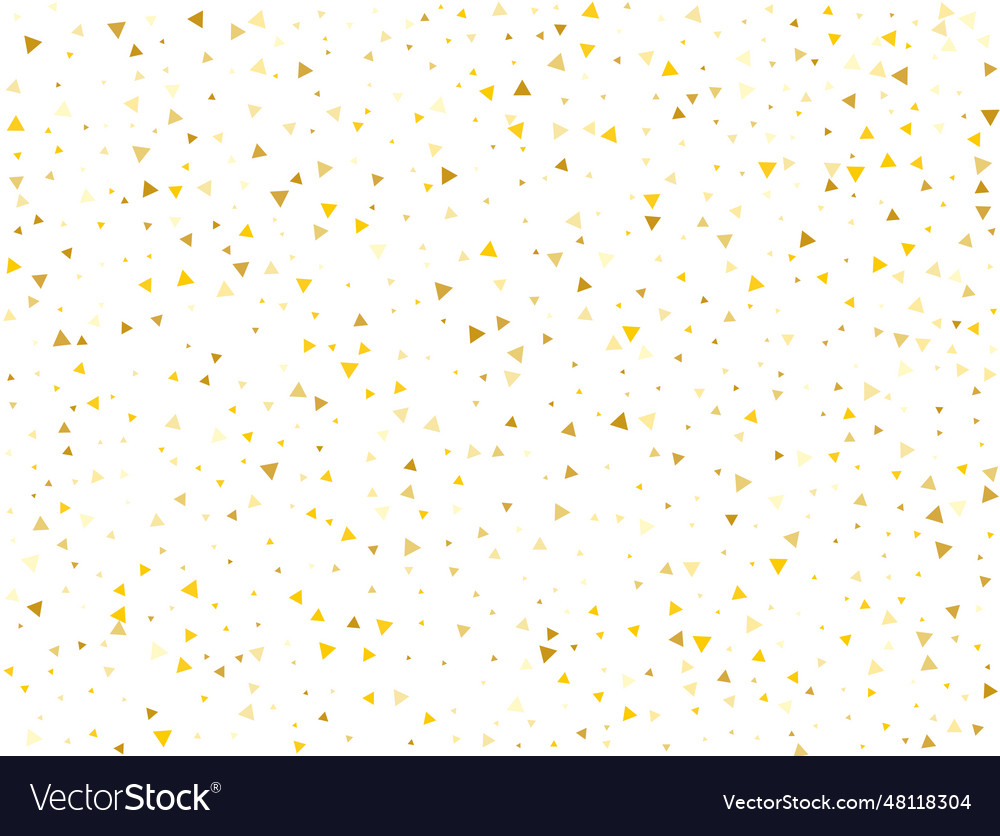 Luxury gold triangular confetti background Vector Image