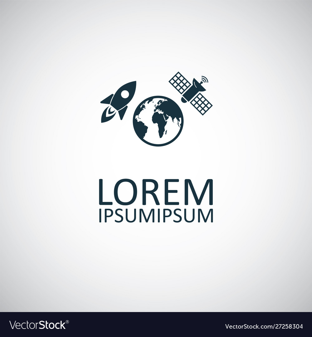 Planet satellite rocket icon for web and ui