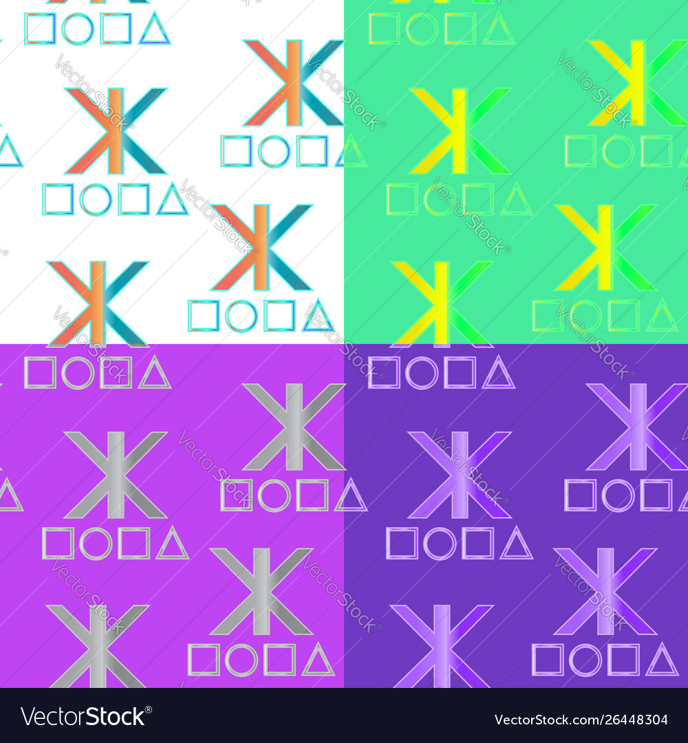 Seamless pattern abstraction with letter zh