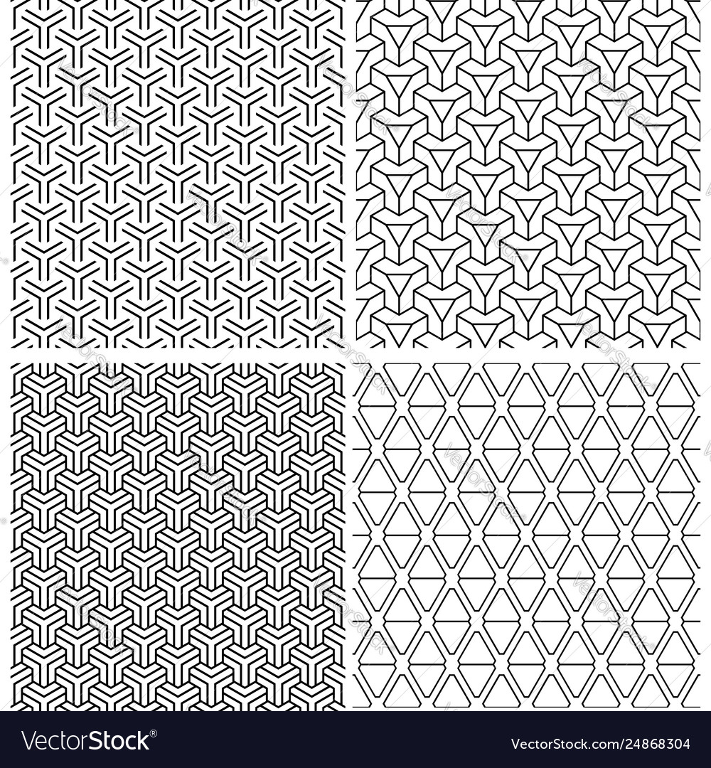 Seamless patterns set Royalty Free Vector Image