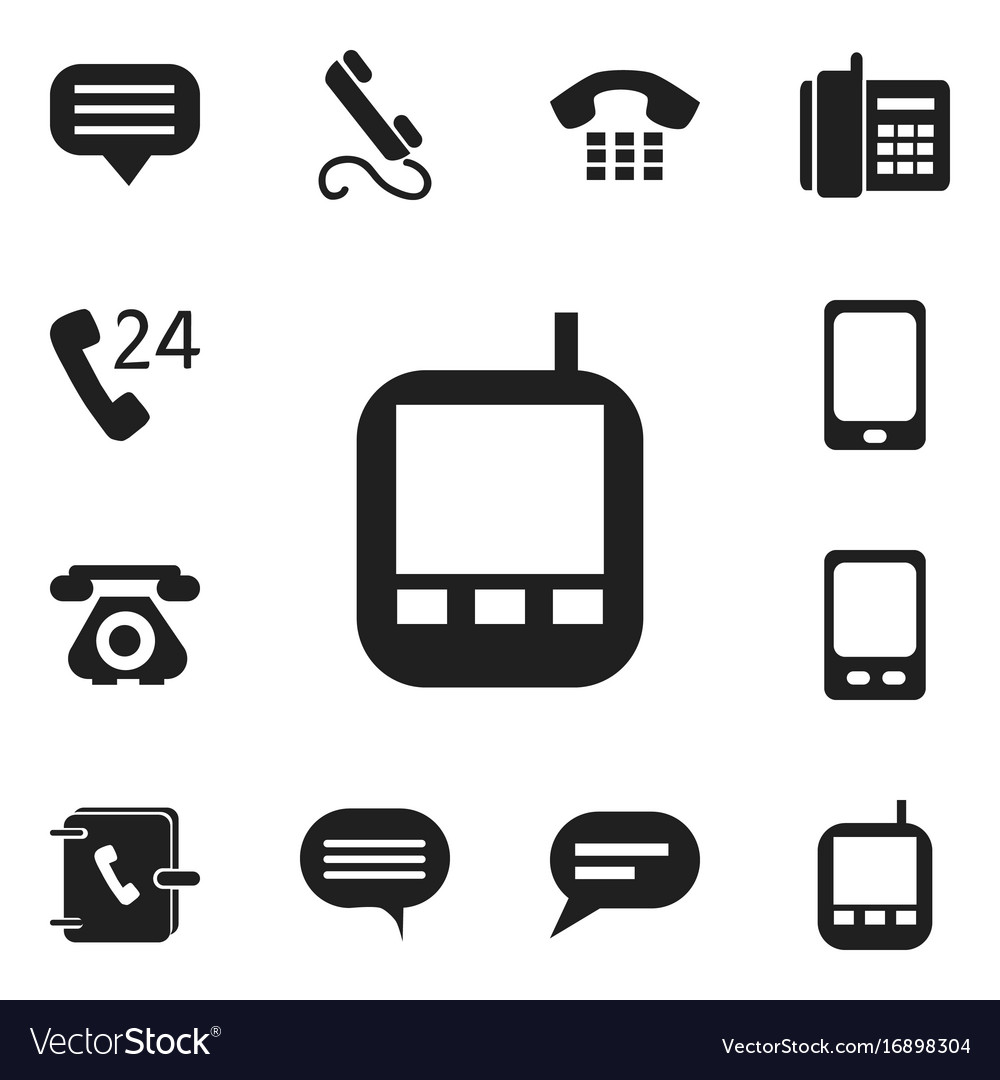 Set of 12 editable device icons includes symbols
