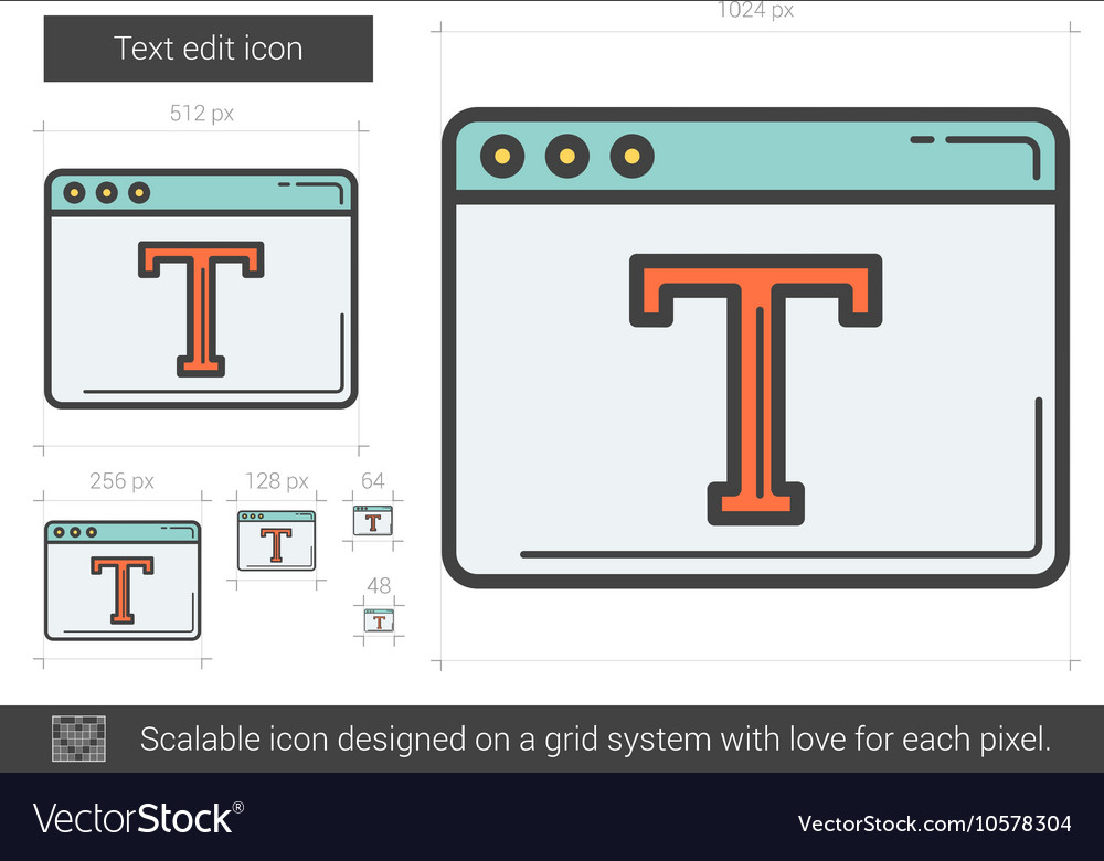 Text edit line icon