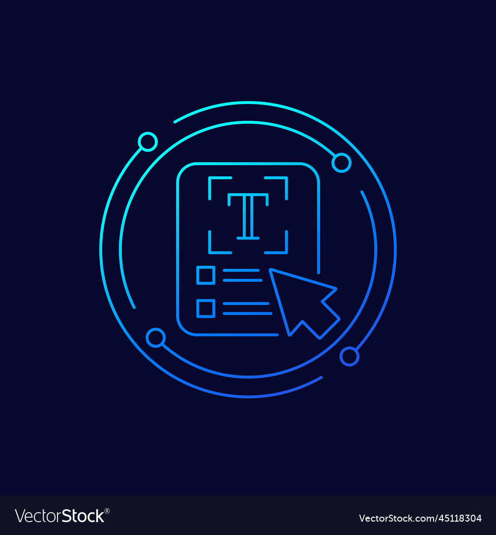 Text scan line icon