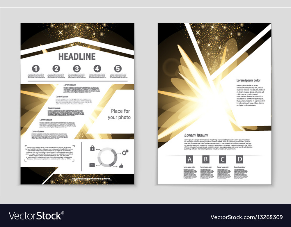 Abstract layout background set for art