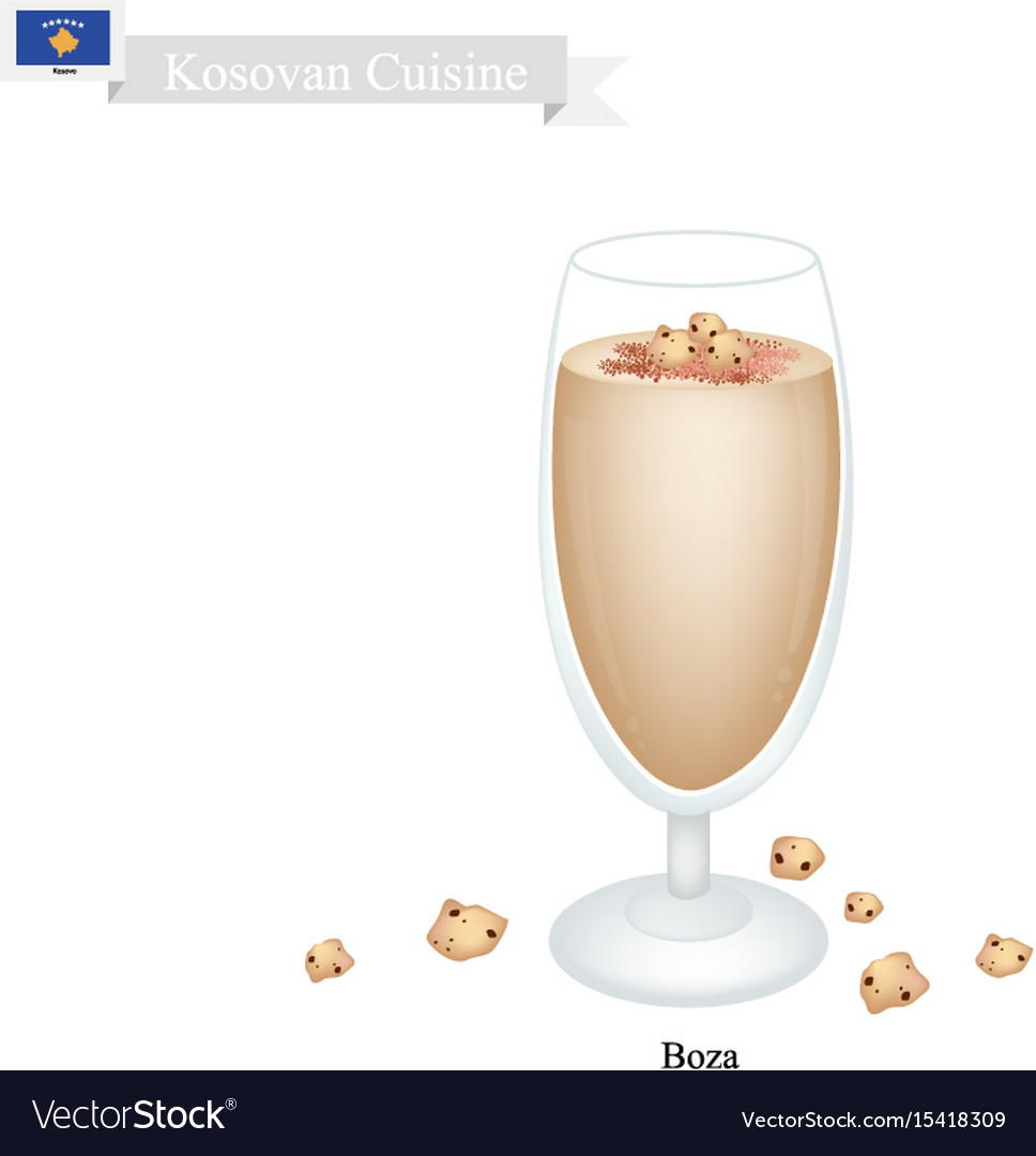 Boza ein traditionelles Kosovan Getränk mit geröstetem Chi