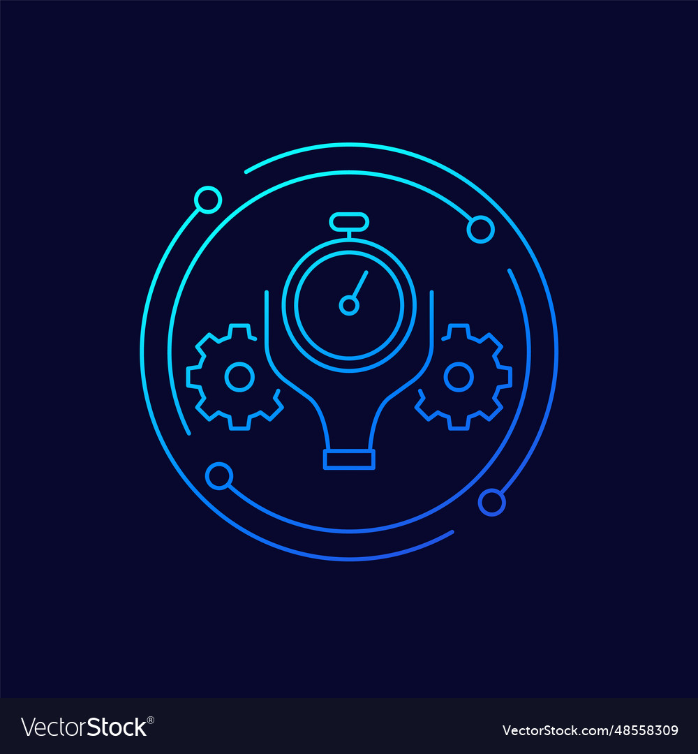 Fast funnel icon linear design vector image Fast funnel icon linear design