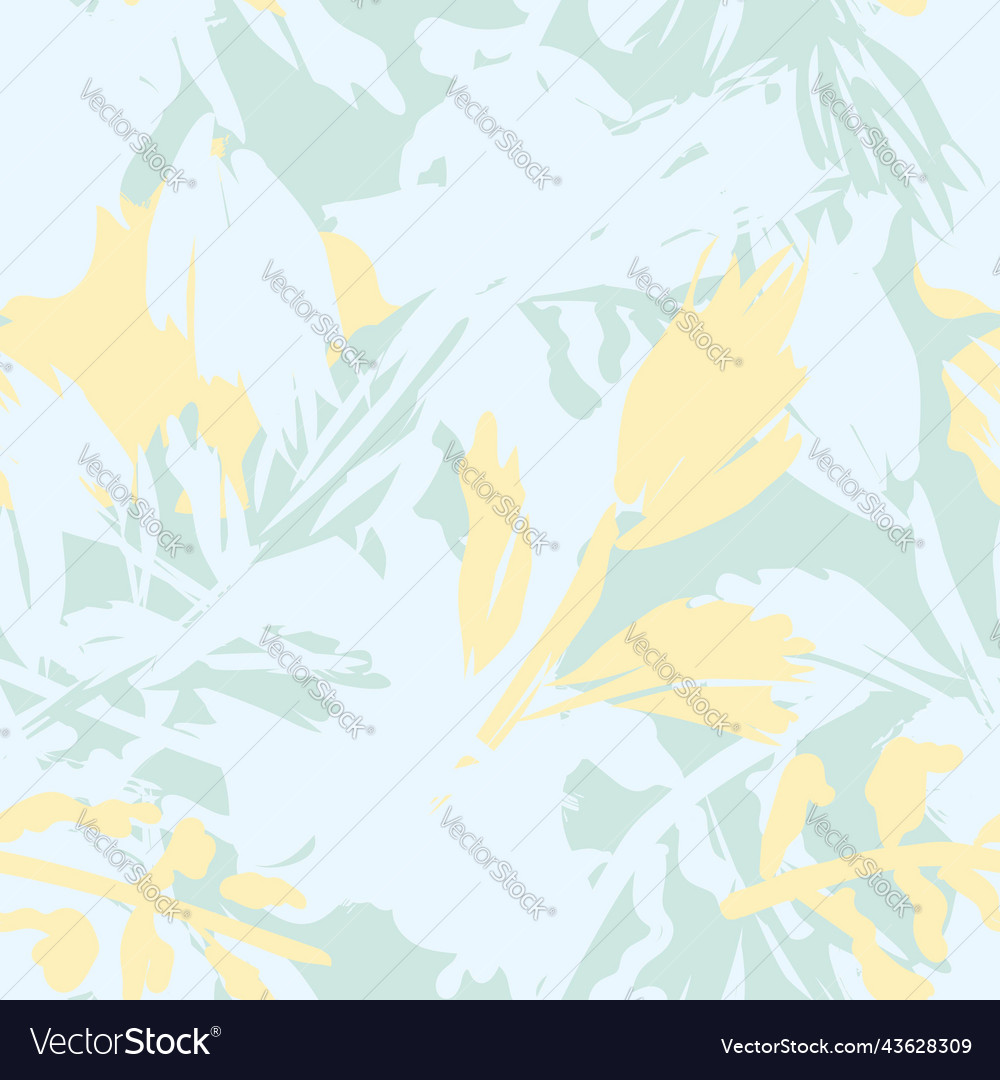 Floral brush strokes seamless pattern design Vector Image