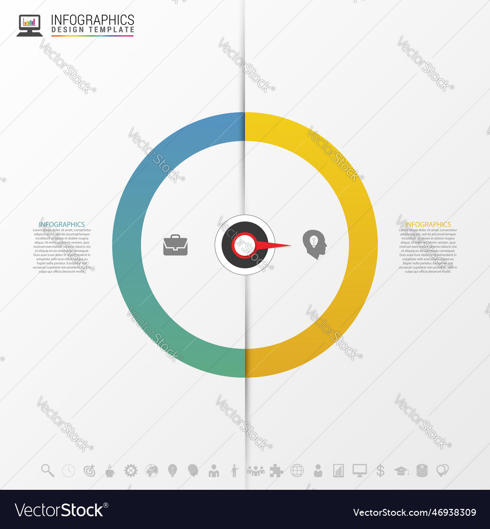 Infographics step by with pointer business vector image Infographics step by with pointer business