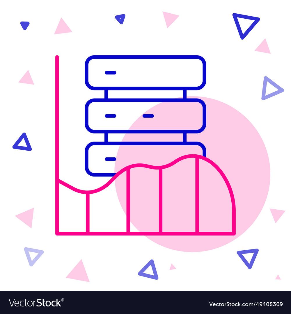 Line server data web hosting icon isolated Vector Image Line server data web hosting icon isolated
