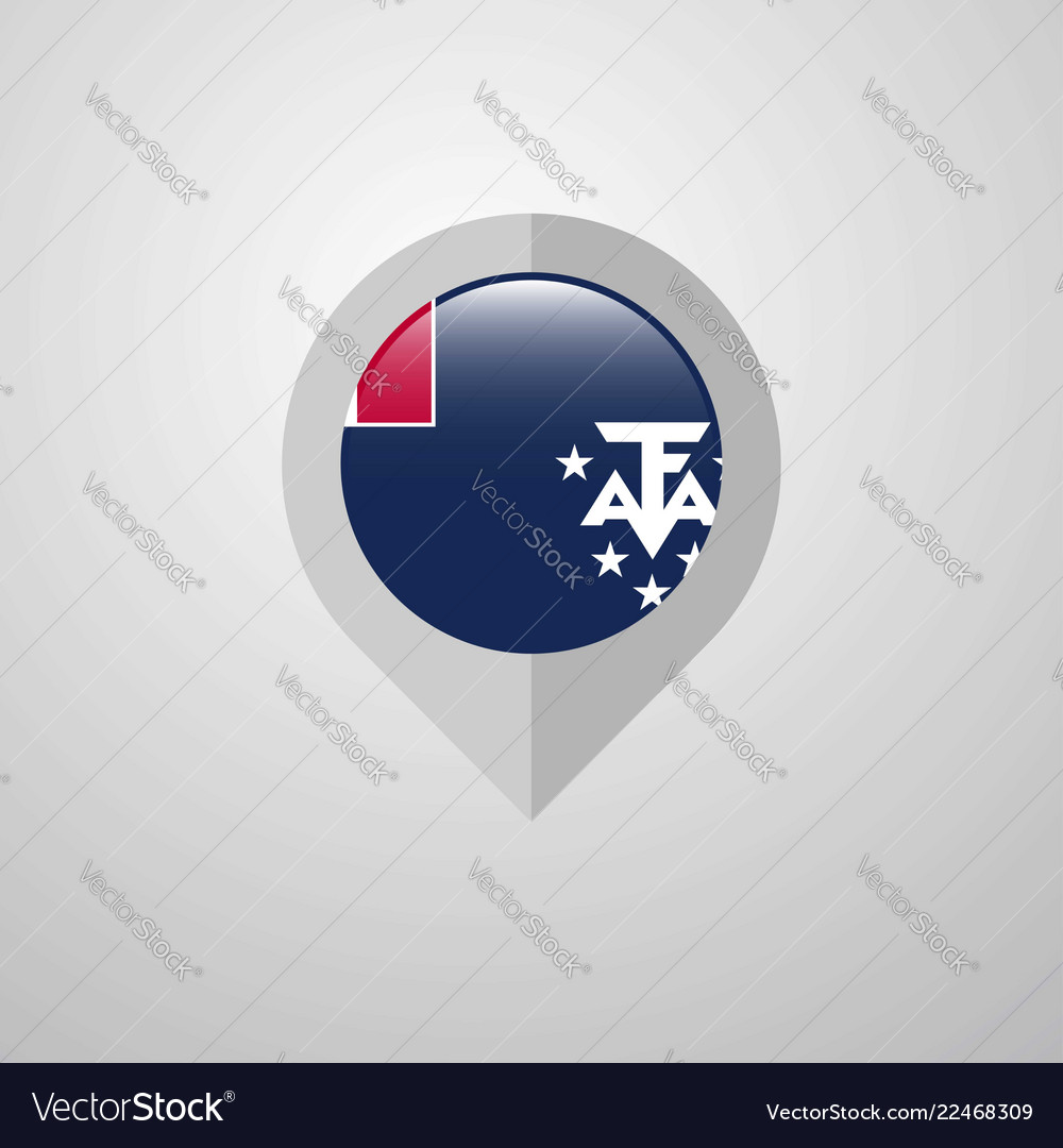 Map navigation pointer with french southern