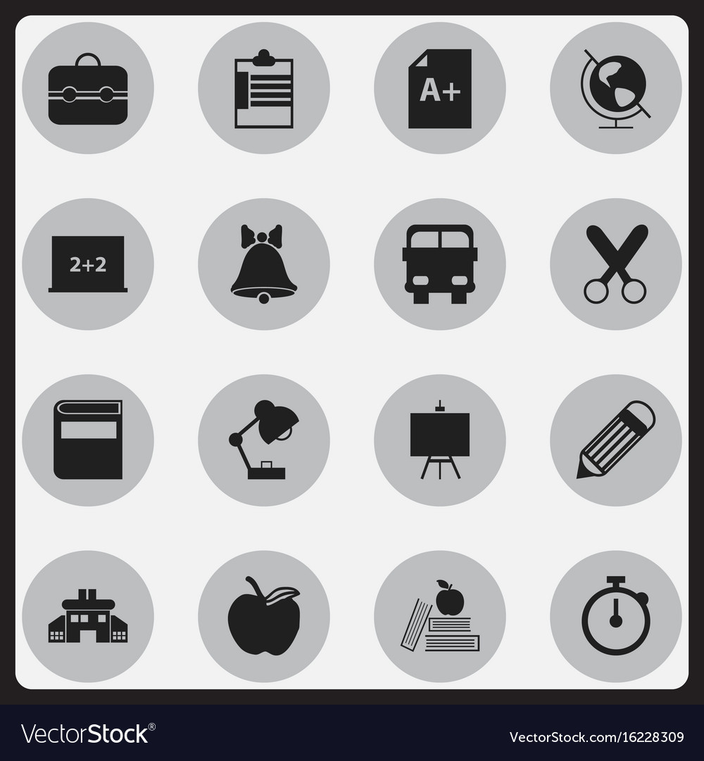 Set of 16 editable knowledge icons includes
