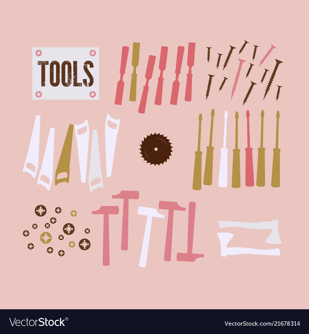 Abstract background with tools Royalty Free Vector Image