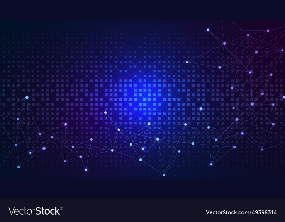 Verbindungspunkte und Linien mit Rechteckmuster vector image Verbindungspunkte und Linien mit Rechteckmuster
