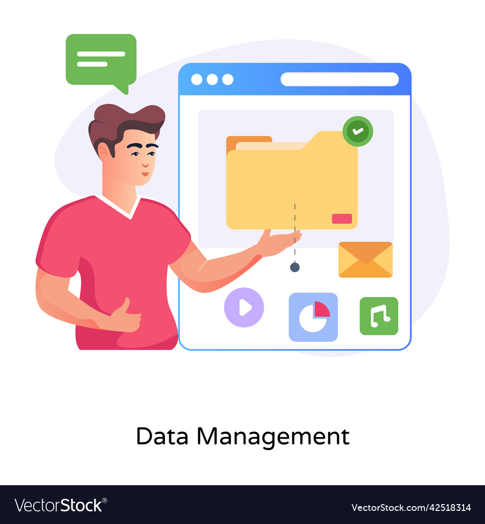 Data management Royalty Free Vector Image - VectorStock