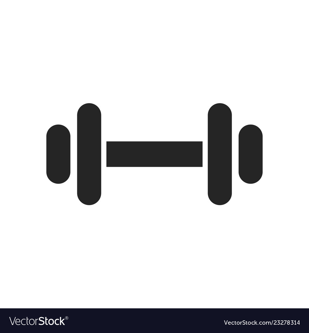 Dumbbell gym graphic icon design template Vector Image