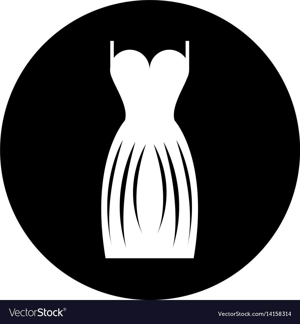 Elegant female dress icon