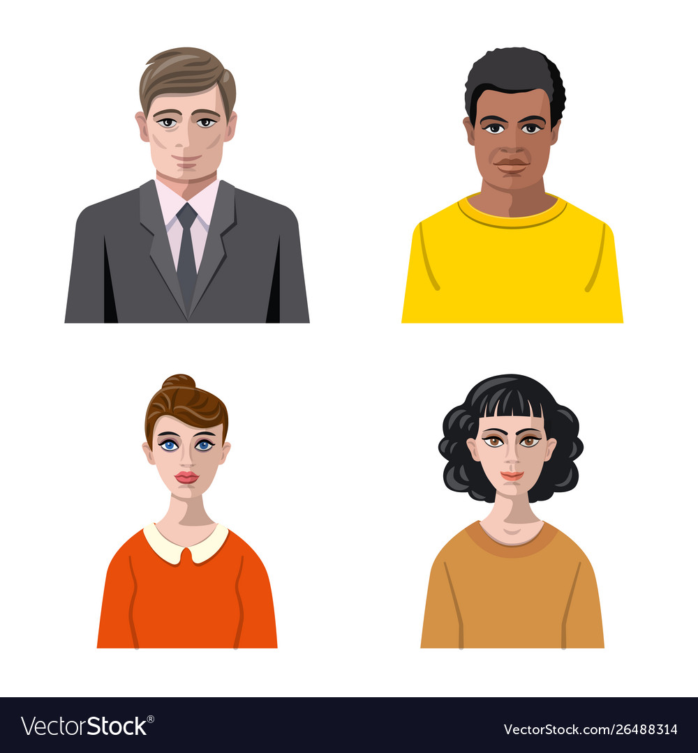 Isolated object avatar and face sign Vector Image Isolated object avatar and face sign