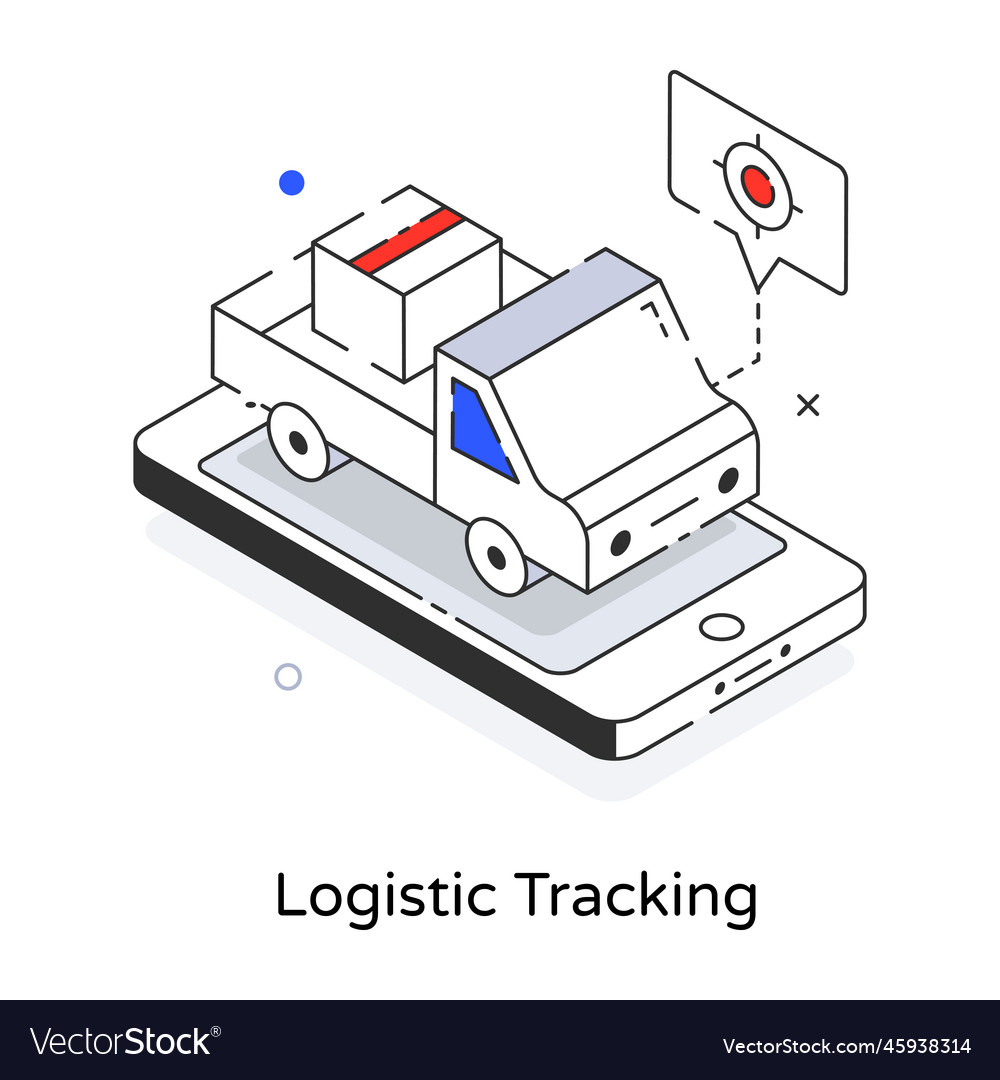 Logistic tracking Royalty Free Vector Image - VectorStock