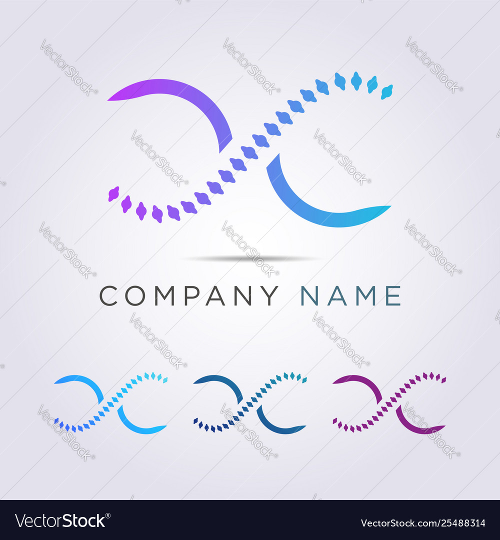 Logo letter c template in form bone