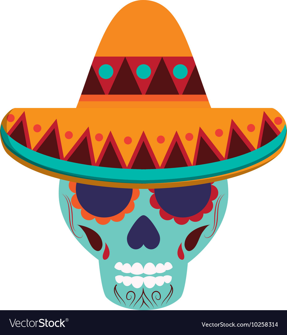 Mexican sugar skull icon