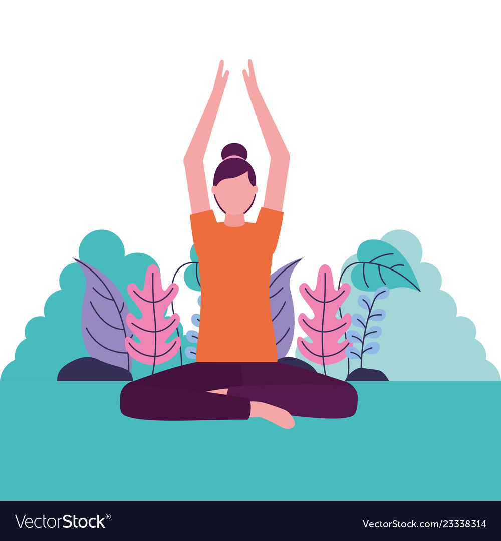 People yoga activity Royalty Free Vector Image