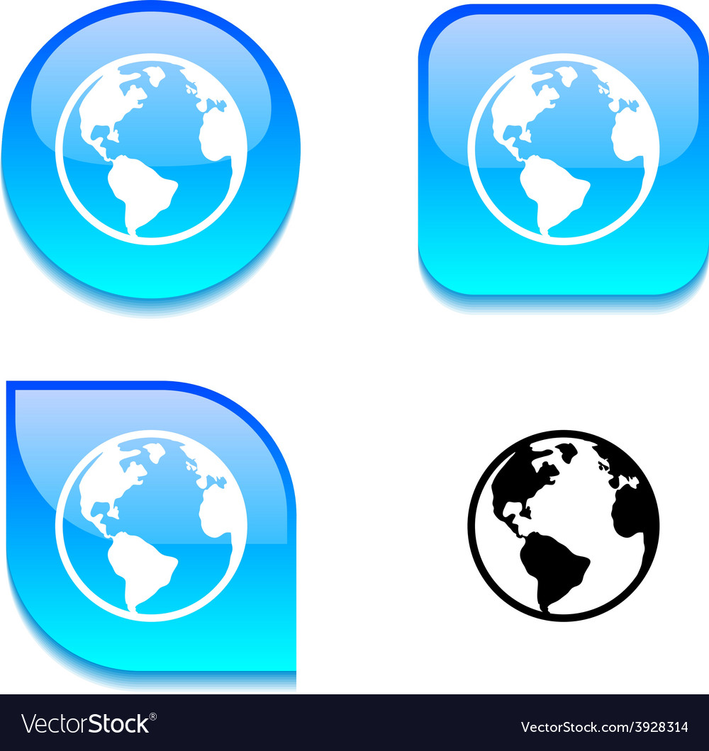Planet glossy button