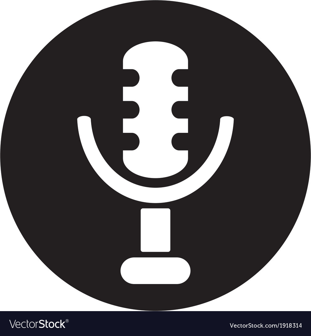 Retro microphone icon