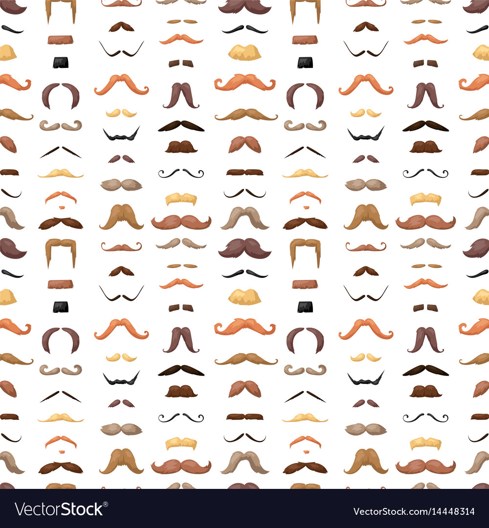 Retro Mustache Pattern