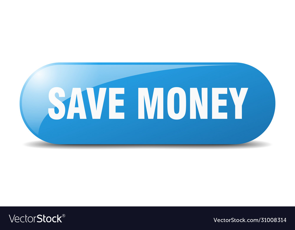 Save money button sign key push