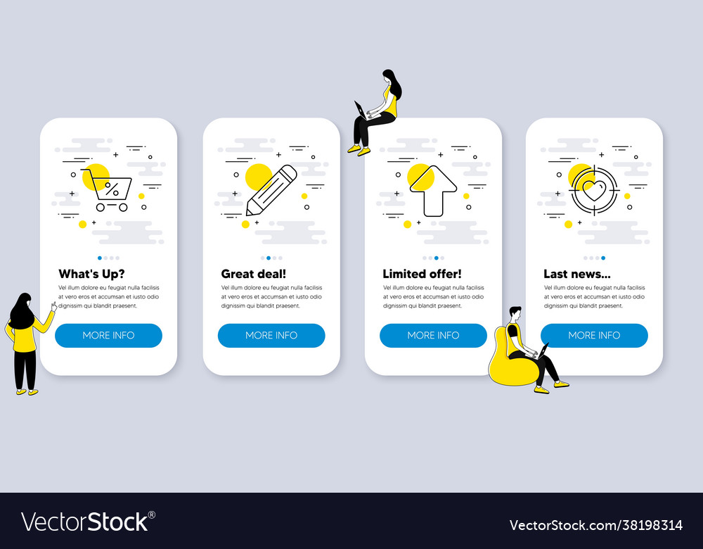 Set line icons such as special offer pencil