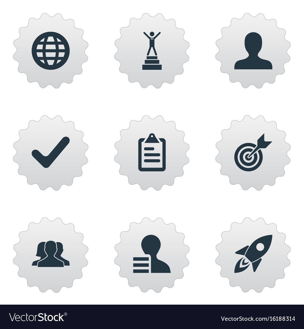 Set of simple strategy icons